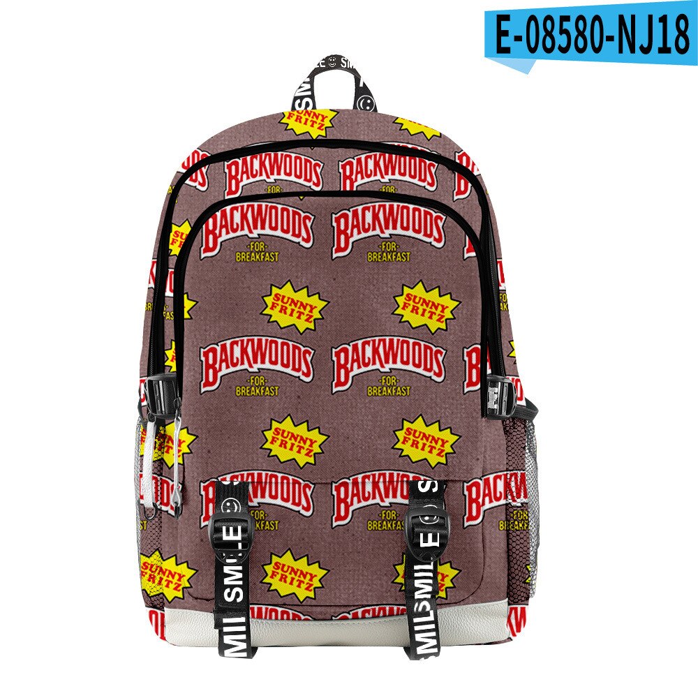 Backwoods 3d Printed Backpack School Student Casual Book Backpack Laptop Bag: J