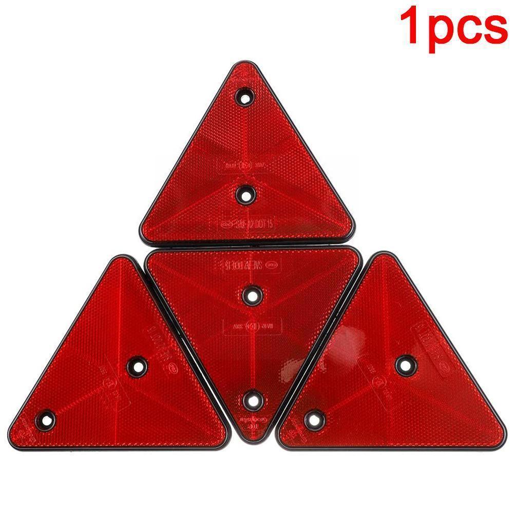 1pcs Car Reflector Red Reflective Triangular Safety Warning Reflectors For Trailer Bike Caravan Truck Tractor Lorr S8j8