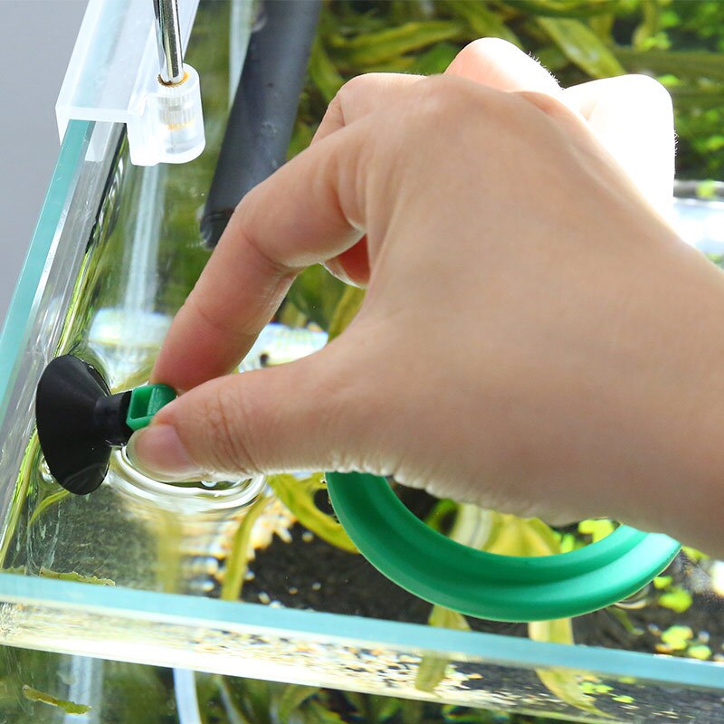 Aquarium Clear Feeding Ring Fish Tank Station Floating Food Tray Feeder Square Accessory Fish Food Feeder Suction Cup black