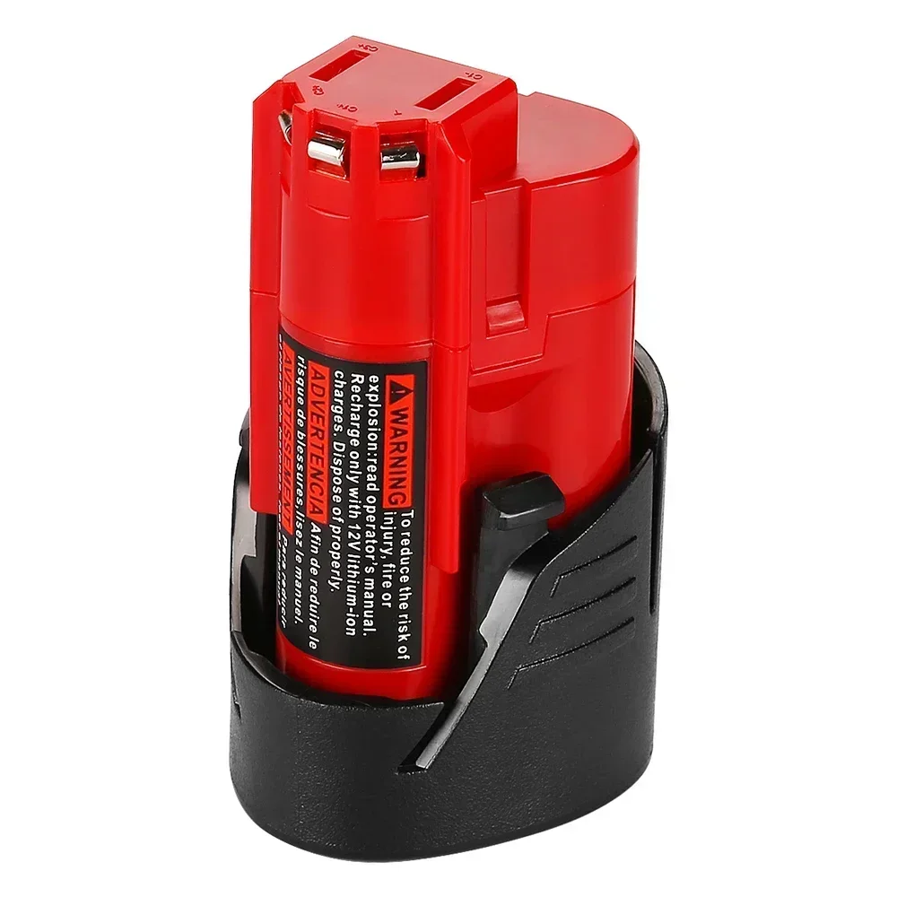2025 para batería Milwaukee 12V M12 3Ah Compatible con batería de herramientas Milwaukee M12 XC 48-11-2410 48-11-2420 48-11-2411
