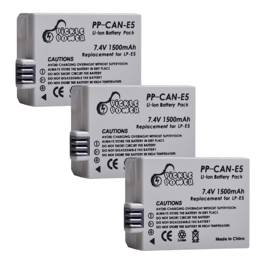 LP-E5 LPE5 LP E5 Camera Battery + LED Daul USB Charger for Canon EOS 1000D 500D 450D Kiss X3 X2 F EOS Rebel XS XSi Rebel T1i.: 3 Battery