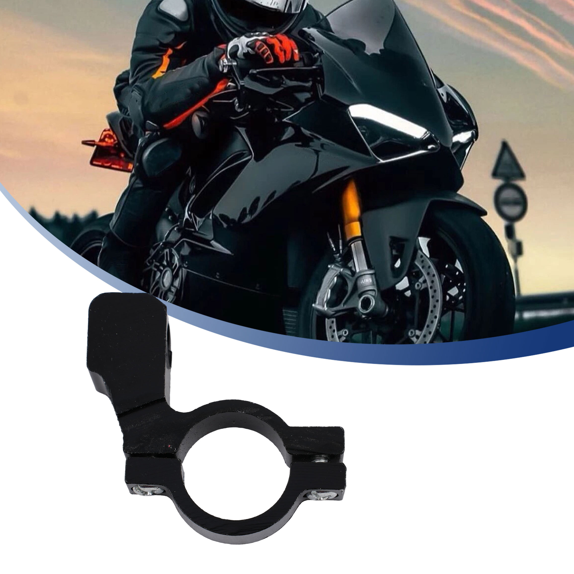 Soporte de montaje para manillar de motocicleta, abrazadera para espejo retrovisor, soportes adaptadores para espejo de manillar de motocicleta de 22mm y 7/8 pulgadas