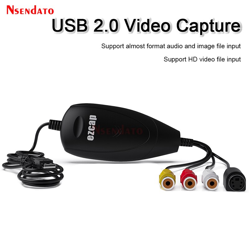 Ezcap172 USB2.0 USB Audio Video Capture Card Grabber Device Analog Video for VHS Video Recorder Camcorder Grabber for Window 10