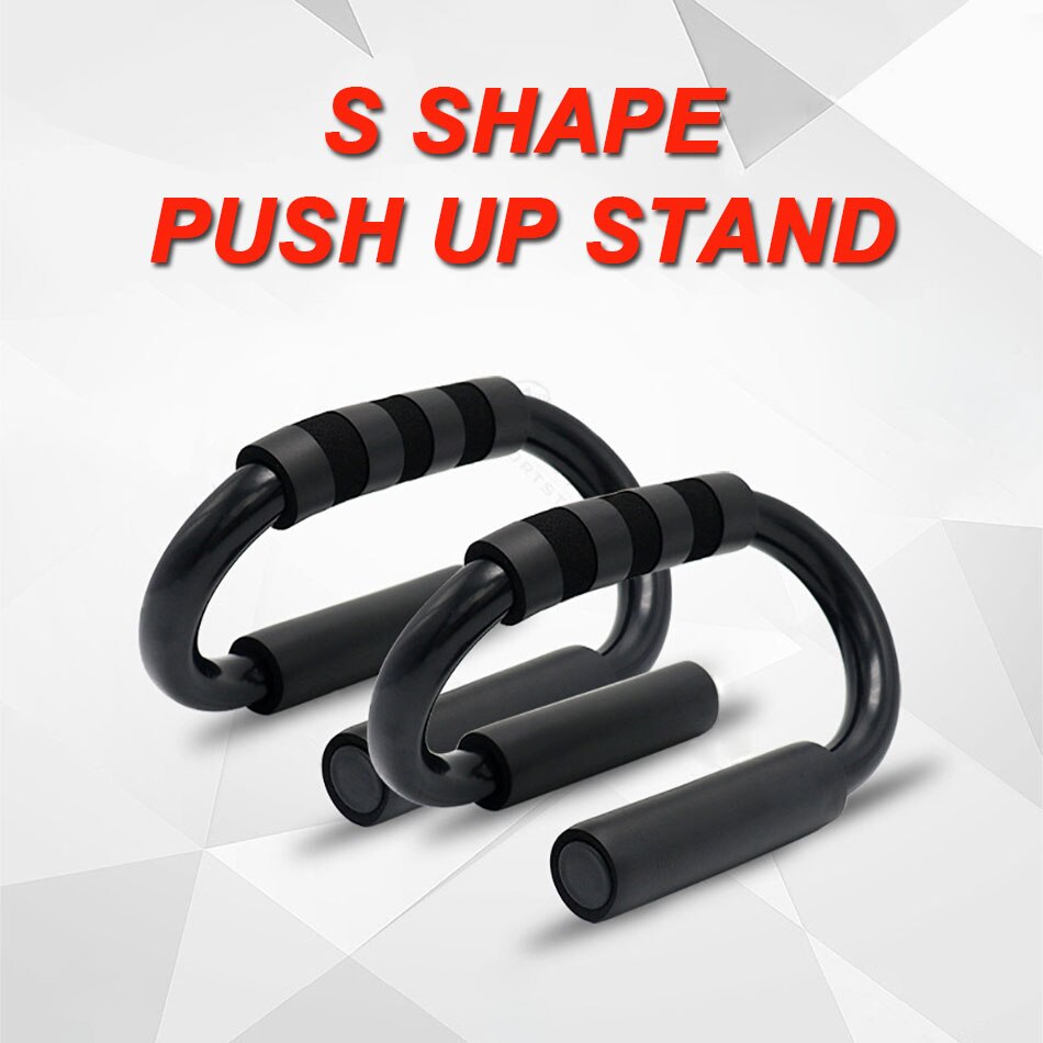 1 Paar Push Up Stand S Shape Push-Ups Stands Bars Borst Grip Fitness Hand Grip Houder Oefening Thuis gym Spier Training Apparatuur