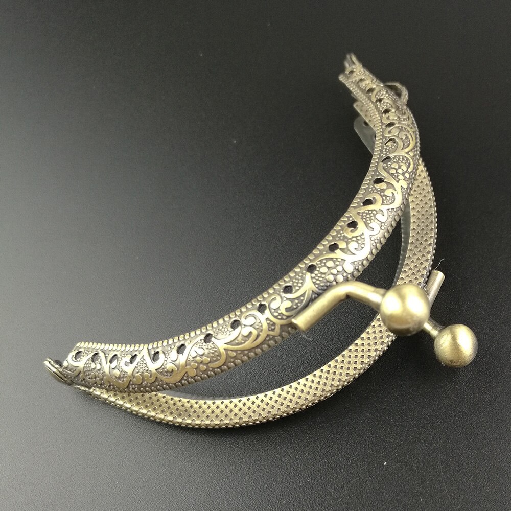 20PCS Smooth Coin Purse Frames 8.5cm Silver Purse Metal Frame Kiss Clasp DIY Sew Bags Clutch Accessories Sewing Handbag Handle