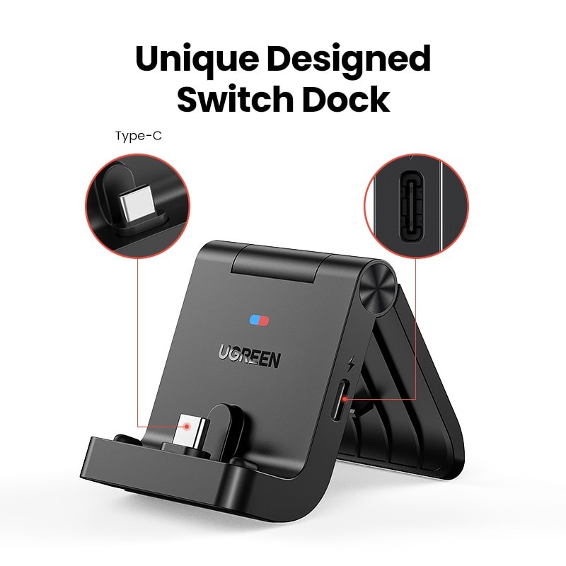 Ugreen-cargador USB C para Nintendo Switch, estación de carga rápida de 18W