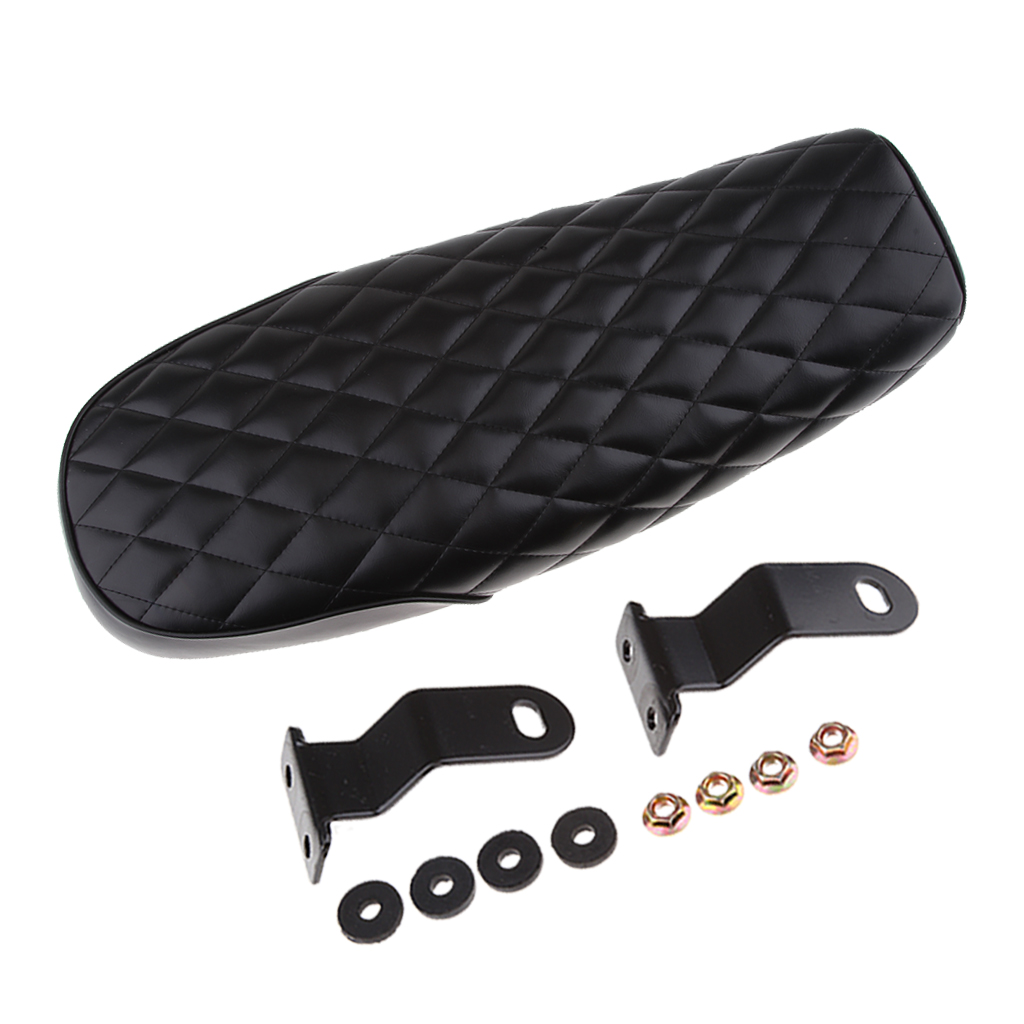 Selle plate en losange pour moto Cafe Racer, pour vélo de rue Vintage