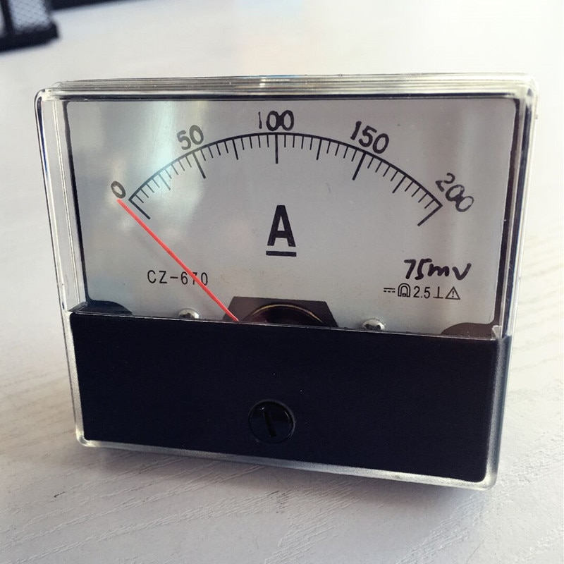 Pointer Analog Amp Panel Meter Current Ammeter DC 0-200A 200A with shunt
