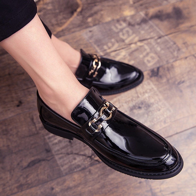 Uxury hommes chaussures habillées noir hommes chaussures sociales de chaussures formelles chaussures de mariage mâle chaussures blanc