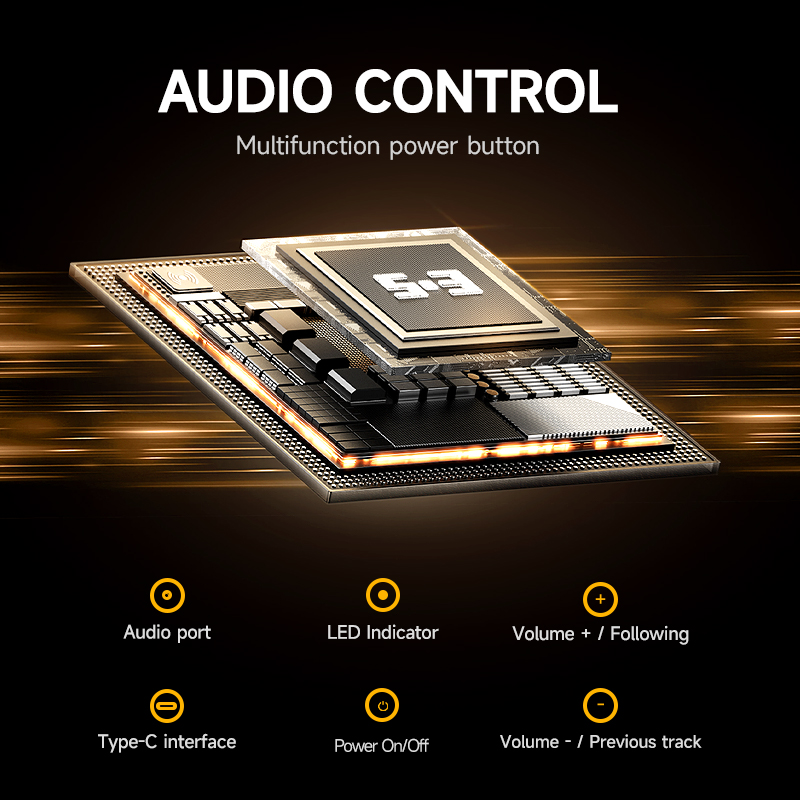 Picun B-06 Bluetooth-Kopfhörer über dem Ohr, 110-Stunden-Spielzeit, kabellose Kopfhörer mit Mikrofon, faltbar, verstellbar, leicht, HiFi