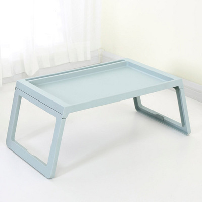Bærbar sammenklappelig foldbar bærbar bord notesbog skrivebord sovesofa bærbar bord til spisning studerer på sovesofa med foldbare ben: Blå