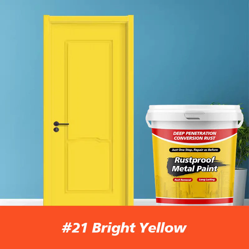 Roestvrije Metalen Verf 260G Waterdichte Stalen Renovatie Verf Op Waterbasis Anti-Corrosie Voor Ijzeren Deur Reling Auto Renovatie: YELLOW