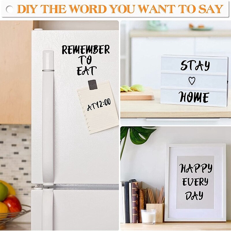 1080 Stuks 15 Vellen Zelfklevend Vinyl Brief Aantallen Stickers Zwarte Waterdichte Mailbox Nummers Sticker Letters