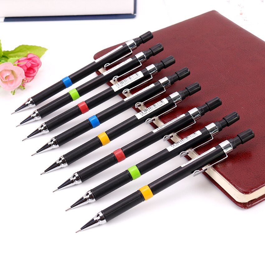0.5mm Plastic Press Automatic Mechanical Pencil Writing Drawing School Office Supply Student Stationery