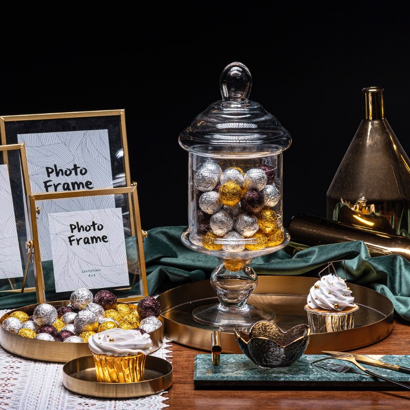 Simulation chokolade papir guld og sølv slik bold skyde rekvisitter dekoration dessert bord jul vindue dekoration scene