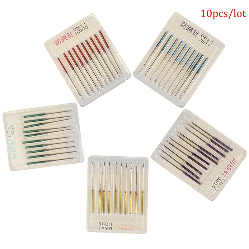 10 st/lot anti-hopp nål sömnad stretch tyg maskin elastisk tyg synål tillbehör hushålls syverktyg