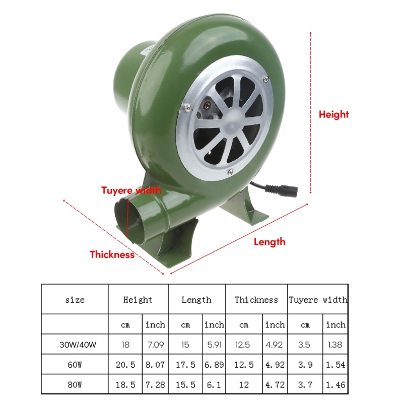 Electric Blower Fan BBQ Fan 100v 220v for Barbecue Mini Blacksmith Forges Blower