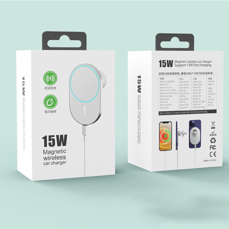 15W Magnetische Draadloze Autolader Magnetic Draadloze Oplader Houder Voor Telefoon Snel Opladen Draadloze Auto Telefoon Holde