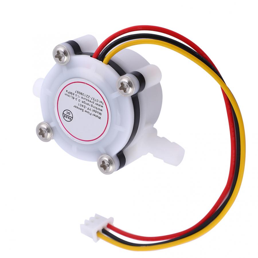 1Pc Water Hall Flow Effect Sensor Control Flowmeter with Barb Joint