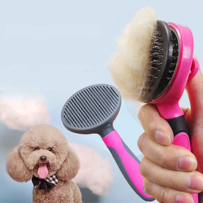 Kammen Hond Haar Remover Kat Borstel Grooming Gereedschap Huisdier Handvat Vergieten Haar Borstel Honden Automatische Trimmer Kammen Accessoires Benodigdheden