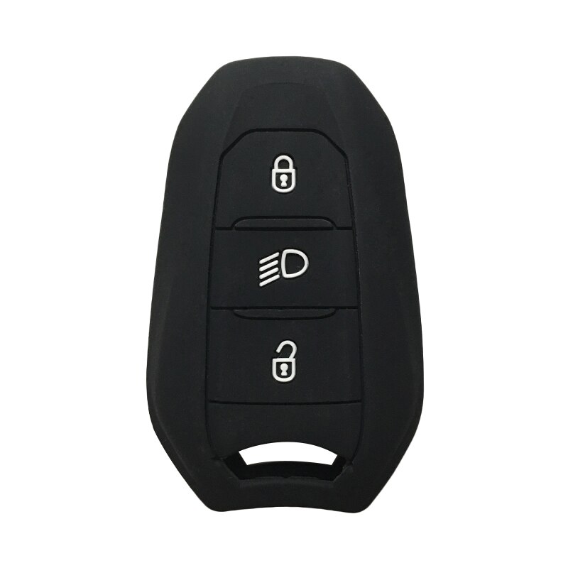 Voor Peugeot 508 Key Cover Voor Peugeot 3008 308 4008 408 Key Case Voor Citroen c4 C5 C6 Auto Sleutel Cover Fob: Black