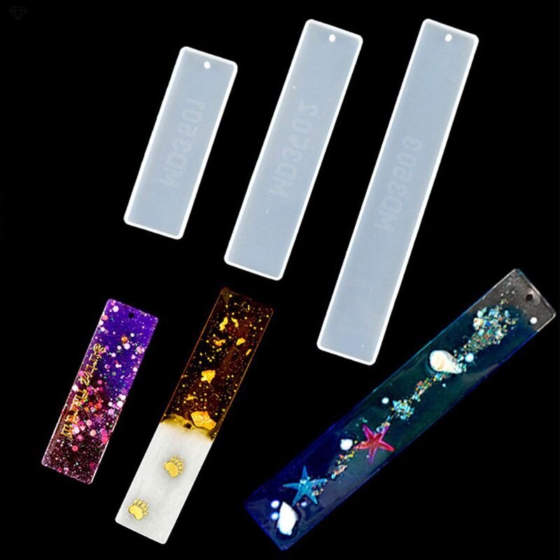 8 Pack Silikon Lesezeichen bilden DIY Lesezeichen Gießen Formenbau Epoxid Harz Schmuck DIY Handwerk Silikon transparent bilden