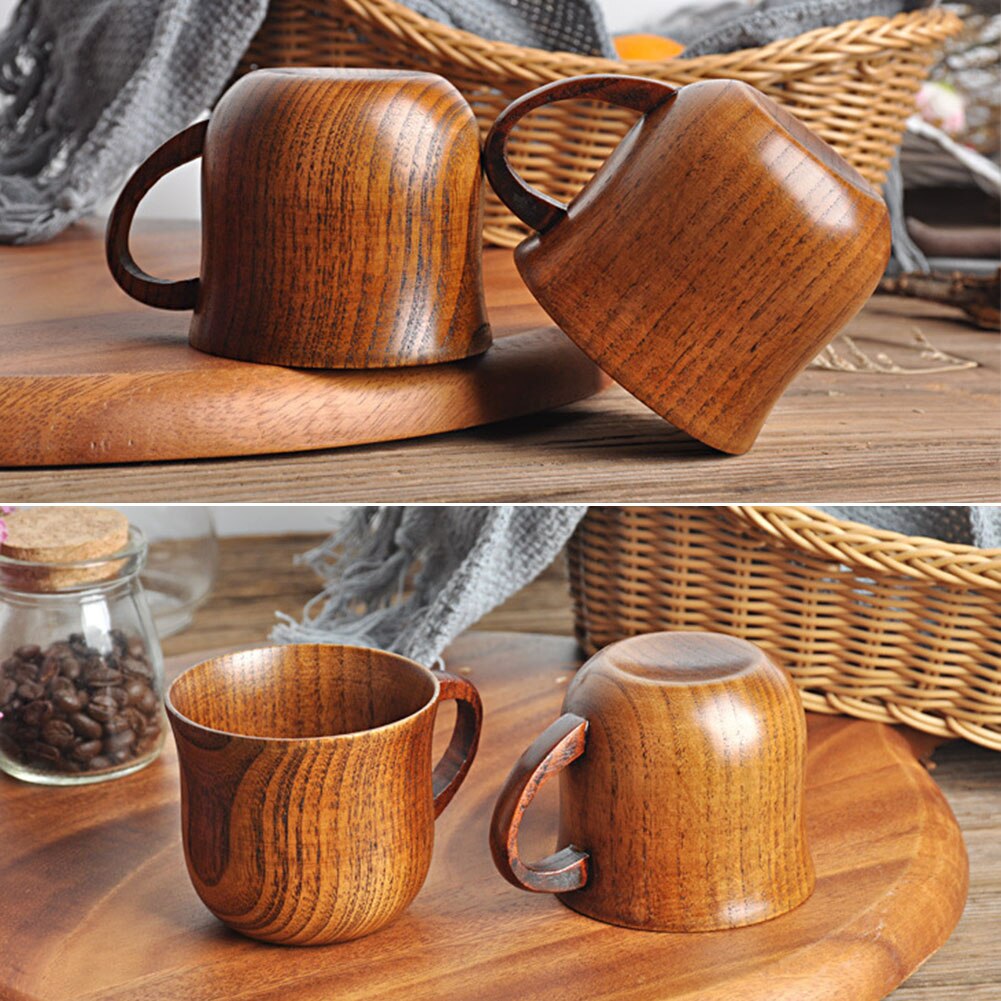 Tazas de bambú para beber café, cerveza, taza de té de viaje, botella de agua para el hogar hecha a mano,