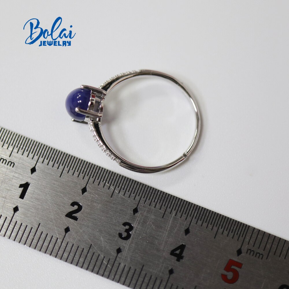 Created starlight sapphire jewelry set earrings and ring with 925 sterling silver fine jewelry for girl bolaijewelry