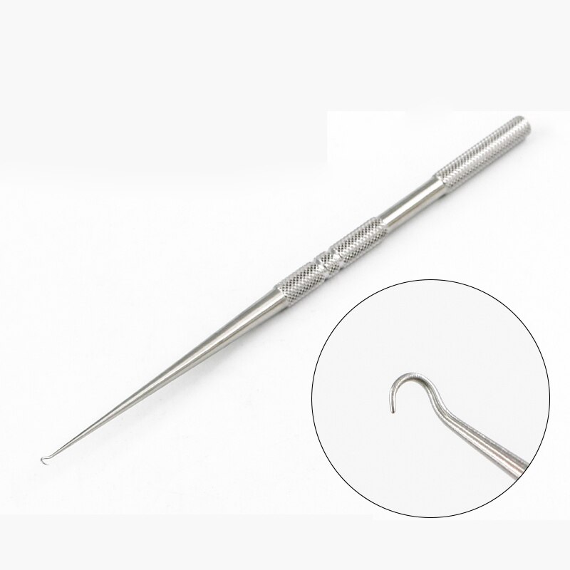 Tråd udskæring næse stor v linje indlejring fejlkorrektion nåletrådfjerner løsnende reparationsanordning plasttråd ca: Hvid