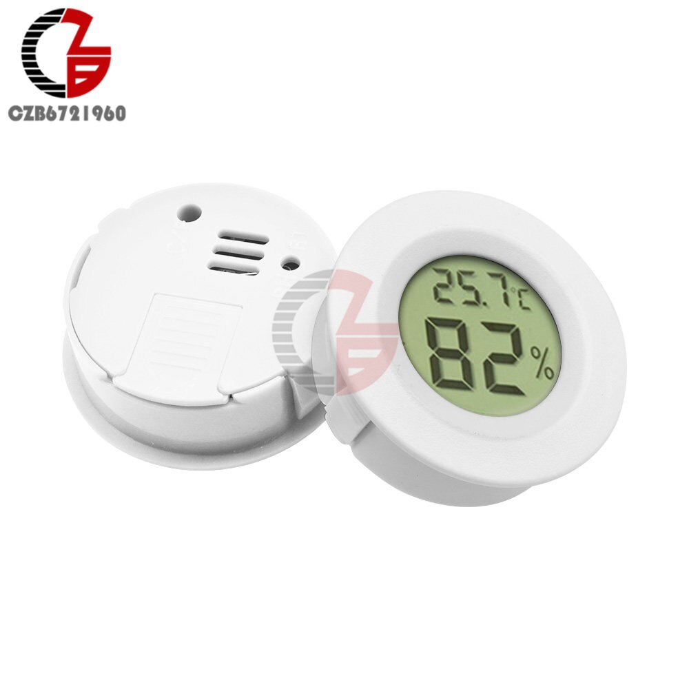 Accurate Indoor Room LCD Digital Thermometer Hygrometer Thermo-Hygrometer Temperature Humidity Meter Moisture Measurment Monitor: Cigar White