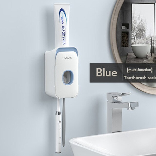 Bathroom Accessories Set Magnetic Adsorption Inverted Toothbrush Holder Automatic Toothpaste Dispenser Squeezer Storage Rack: 05