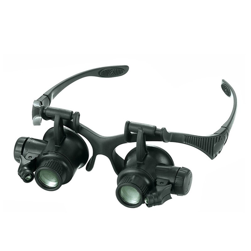 10X/15X/20X/25X Uhrmacher Fernglas Lupe mit LED Licht Stirnband Lupe Gläser Schmuck Optische Linse Gläser lupe