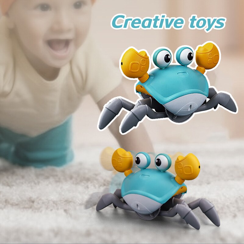 Juguetes para gatear con luz y música para bebé, cangrejo con Sensor de obstáculos para jugar, aprender a caminar, venta de PR