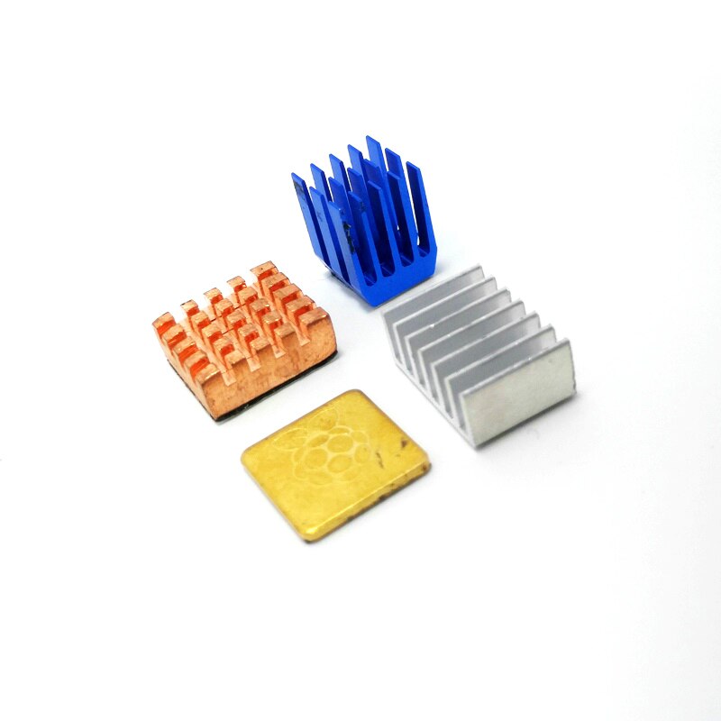 Raspberry Pi 4 Koellichaam Aluminium HeatSink Koperen Radiator Cooler Kit Cooling Pad voor RPI 4B: Bundle 1