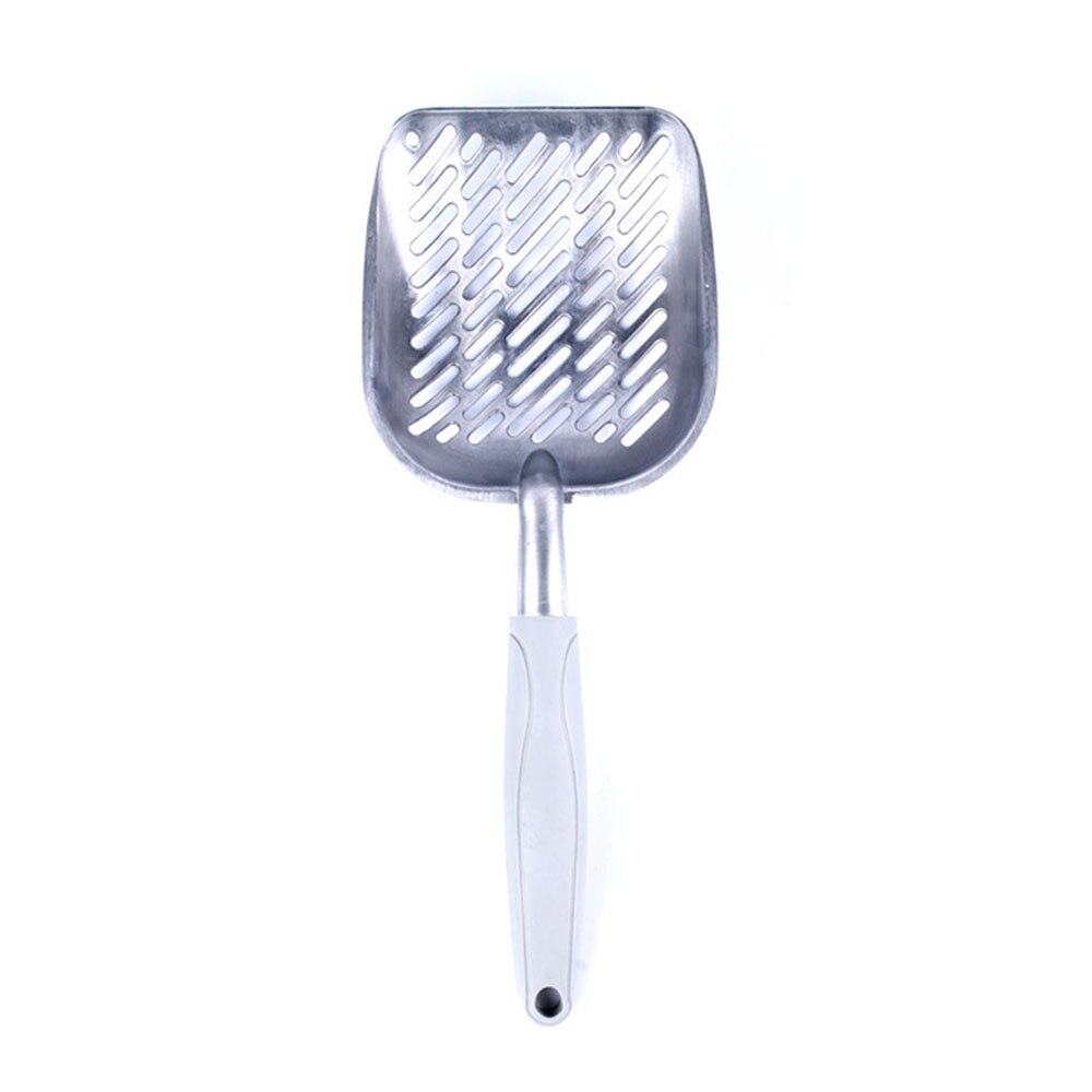 Kattenbakvulling Scoop Grote Metalen Kattenbakvulling Scoop Voor Kitty Zeefje Met Diepe Schop En Ergonomisch Handvat Gemaakt Van Zware massief Aluminium: GRAY