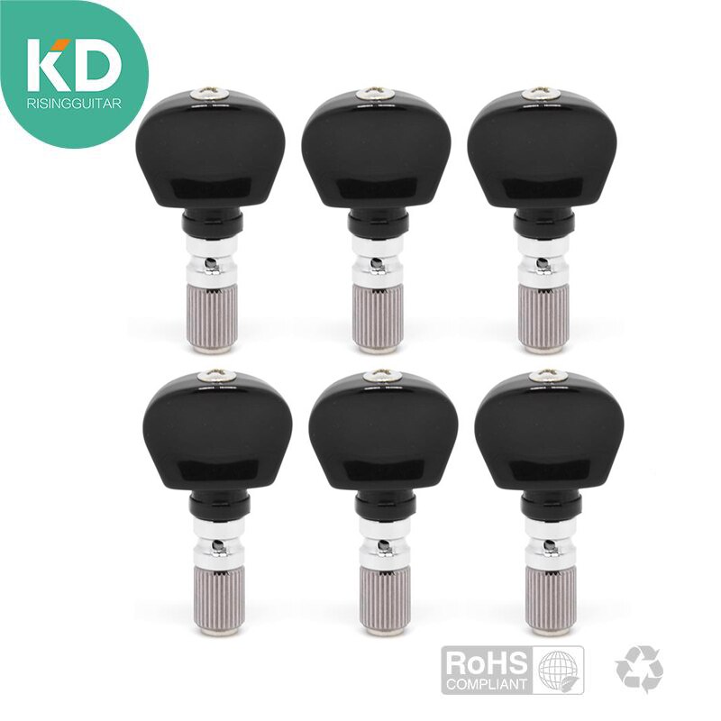 6 PCs Black Banjo tuning key tuning pegs machine heads of Banjo parts