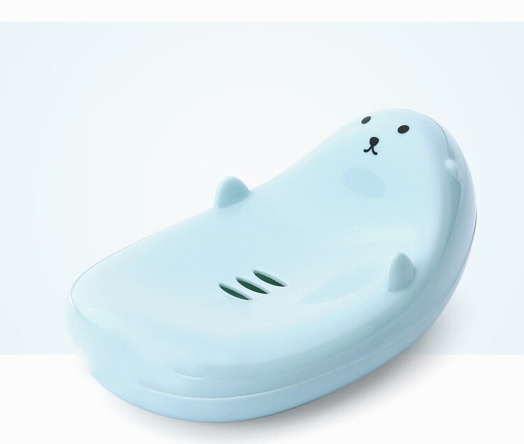 Słodki kreskówka kształt zwierząt mydelniczka odpływ łazienkowy mydelniczka dzieci zakochują się w kąpieli kuchnia akcesoria łazienkowe: niebieski
