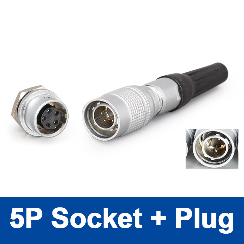 Yc8 mini sirkulære kontakter 8mm 2 pin 3 pin 4 pin 5 pin 6 pin 7 pin sensor kontakt: 5 pin