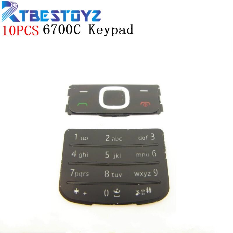 For Nokia 6700 Classic Housing Keypad Mobile Phone 6700C Keyboard Replacement Golden Silver Black Russian Keypad