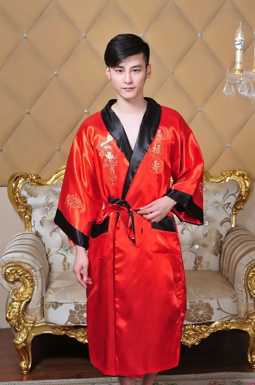 New2025 Chinese Style Embroider Dragon Robes Casua... – Grandado