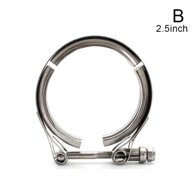 Auto Parts Steel Hose Clamp 304 Flange Clamp Pipe Clamp Car Clamp V Type Modified Exhaust Pipe Y0L1: B