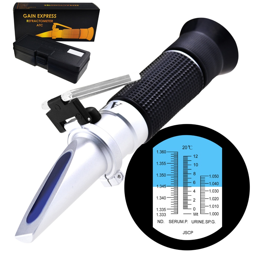 Handheld Tri Scale Clinical Refractometer with ATC, for Human Wrestlers Wrestling Athlete USG Test