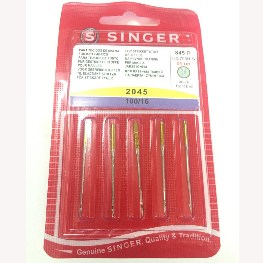 Singer – aiguilles de Machine à coudre à pointe sphérique Premium, tailles 2045, 80/11 à 1 paquet = 5 pièces