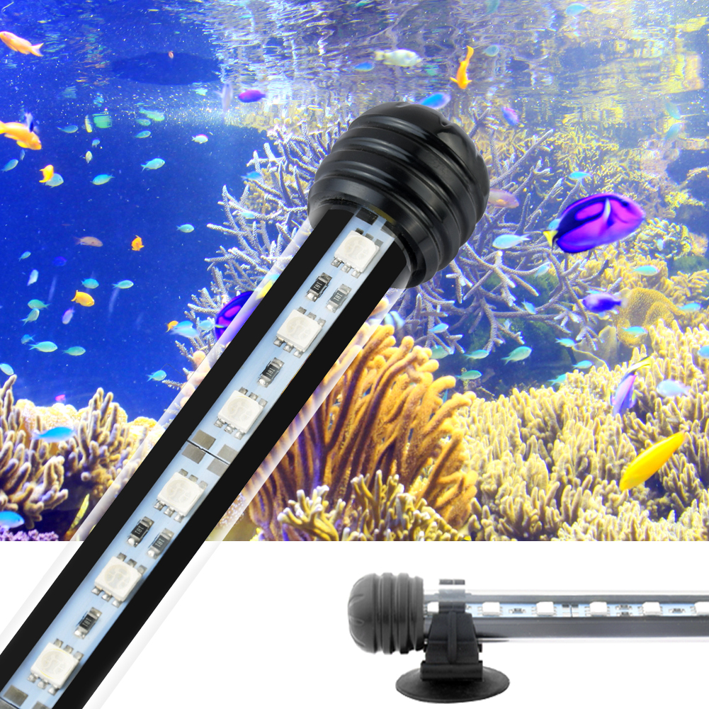 19cm 28cm 38cm 48cm 5050 rgb led aquariumverlichting aquarium onderwaterverlichting aquatische luchtbel zuurstoflamp eu ons uk stekker