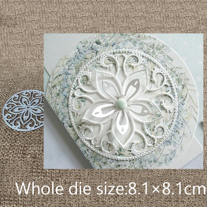 Troquelado de Metal para manualidades, troquelado de flores, círculo, álbum de recortes para decoración de Marcos, tarjeta de papel artesanal, troquelado