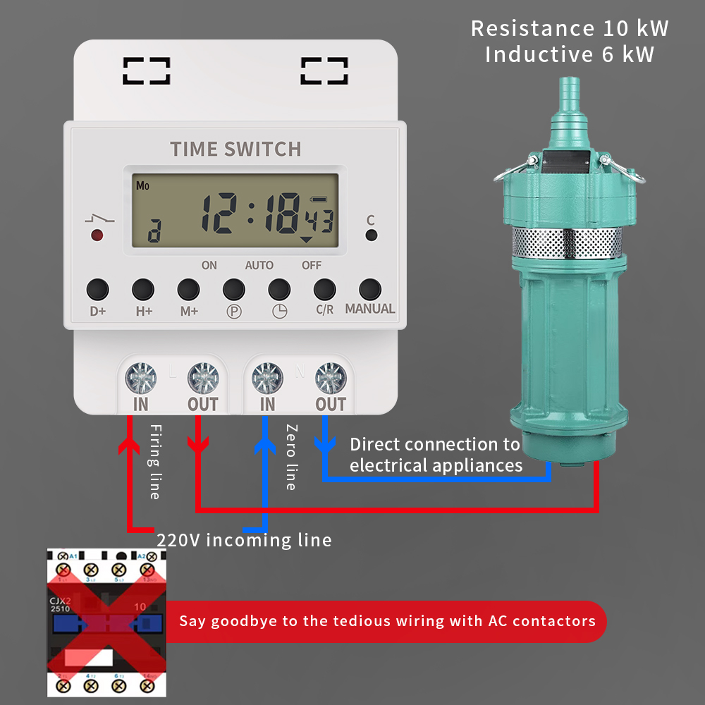 220 V Tijdschakelaar 60A 80A 100A Digitale Timing Controller Wekelijks 7 Dagen Programmeerbare Timer Automatische Schakelaar voor Licht Opladen