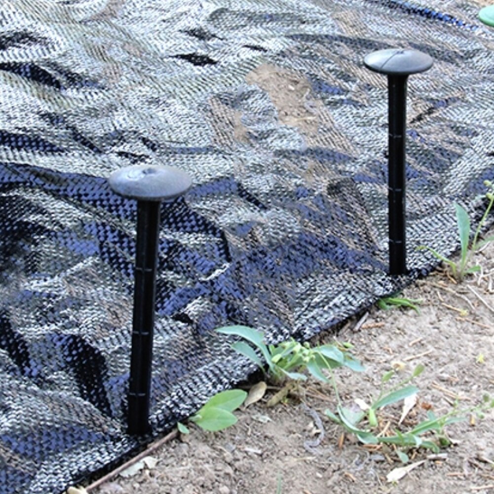 50pcs Garden Netting Film Support Anchor Stakes Fixed Pegs Ground Cloth Fastening Barbed Nail for Greenhouse Fixation