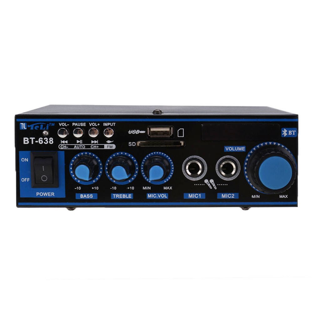 USB With Remote Controller Car HIFI Built-in Audio Bluetooth Stereo Radio Music FM Power Amplifier Home Digital