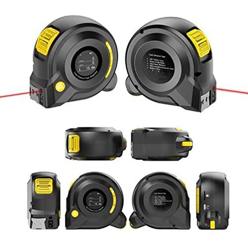 3-In-1 Measuring Ruler Three-In-One Tape Measure LED Digital Display Ruler Infrared Tape Measure.Unit Switch, M/Inch/Ft Promotio