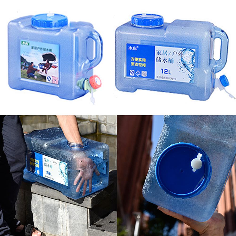 Secchio di stoccaggio dell'acqua a guida automatica per auto da esterno 5L 12L con rubinetto organizzatore di stoccaggio dell'acqua potabile per uso domestico